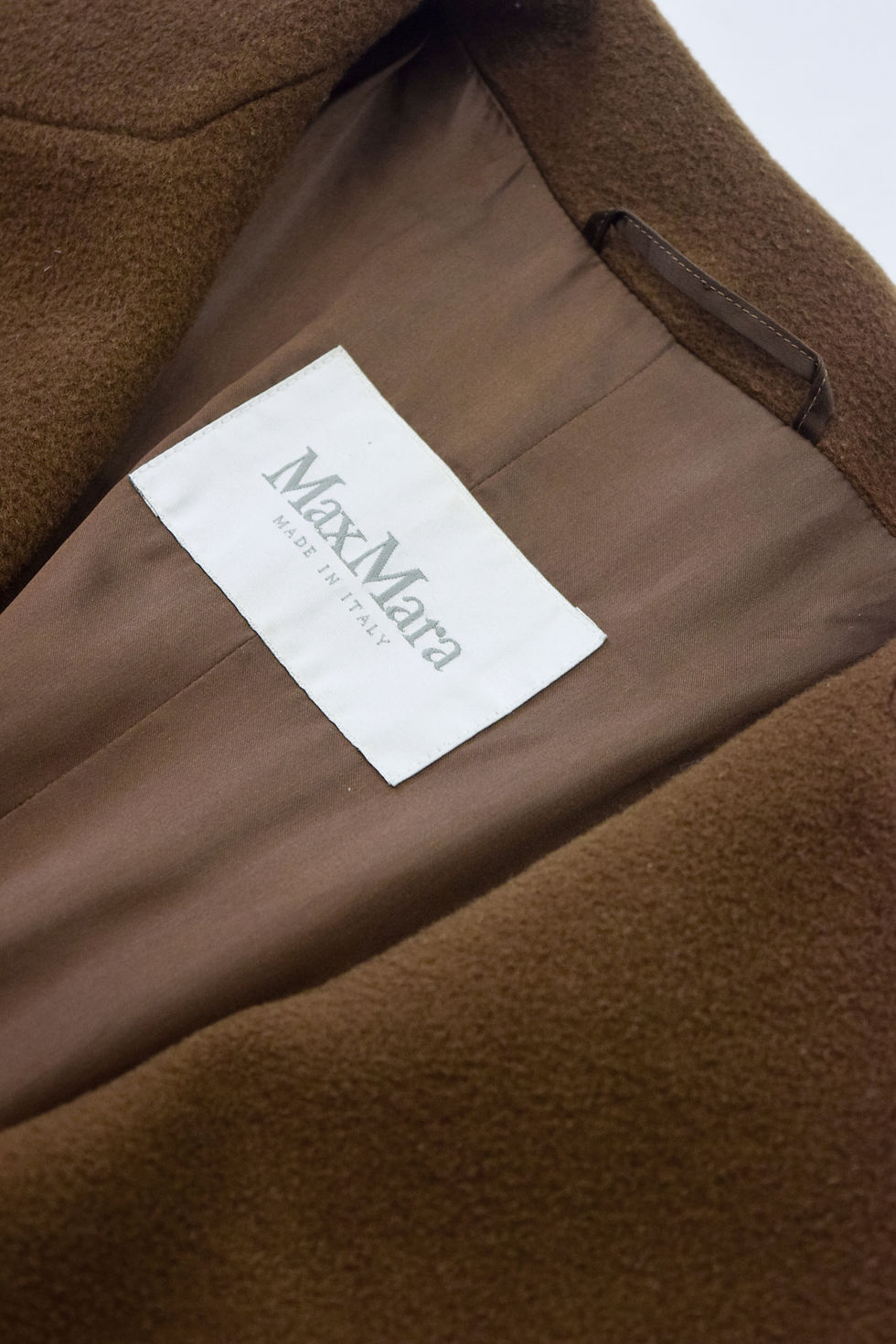 Miniatura: MAX MARA Kaiser Wool Cashmere Blend Overside Coat 6 Medium Brown Double Breasted