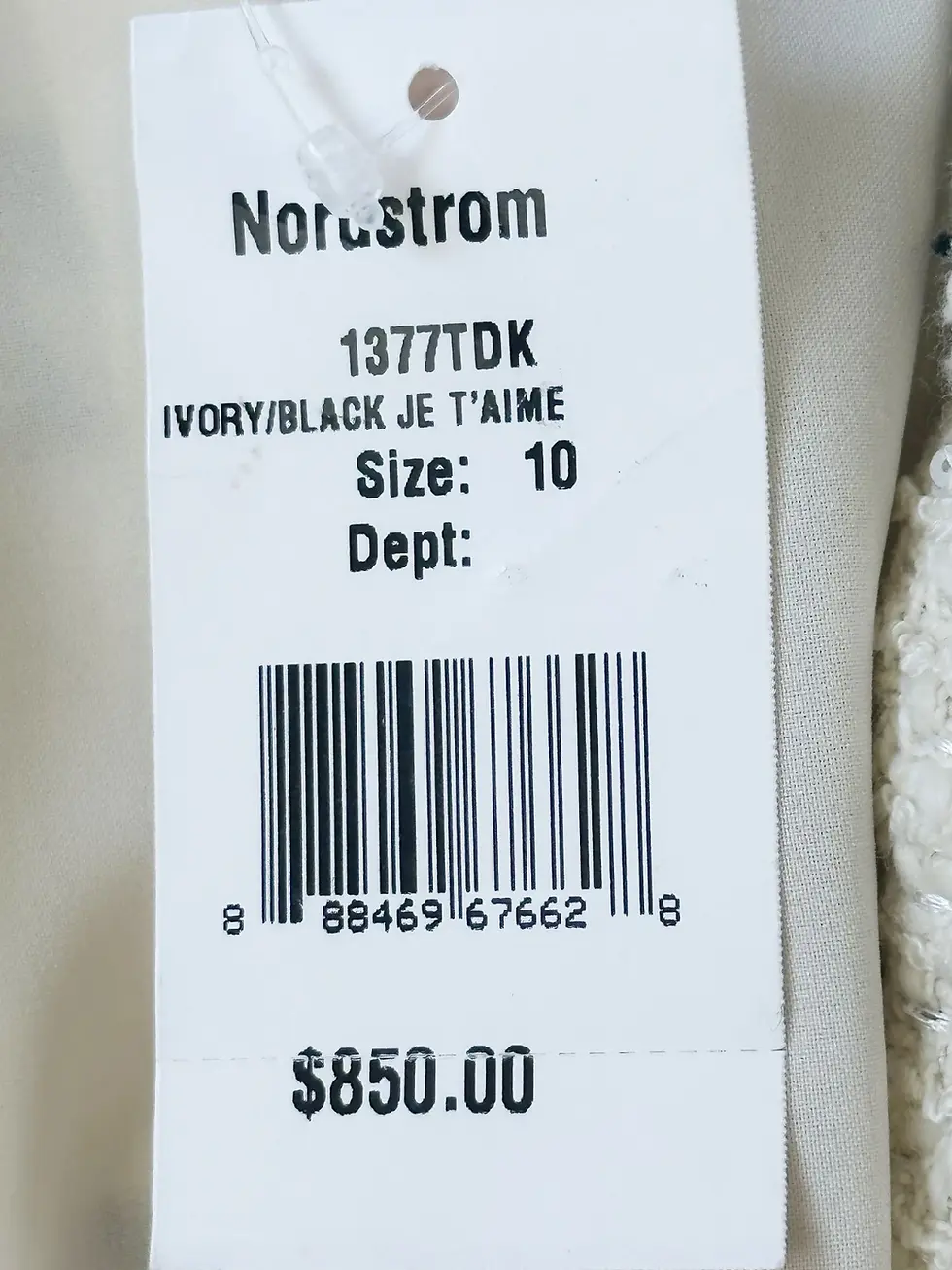 Thumbnail: L’AGENCE Chamberlain Blazer 10 Ivory Black Paris J’taime Jacket Tweed Sequin