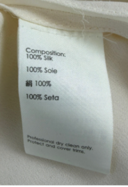 Miniatura: 3.1 PHILLIP LIM Silk Blouse Shirt Gold Studs Neckline Ivory White Small S