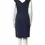 Miniatura: PRADA V-Neck Knee Length Sheath Dress 40 EU 2 - 4 US Navy Sleeveless Back Zipper