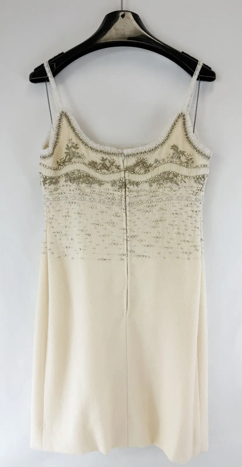 Hình thu nhỏ: OSCAR DE LA RENTA 2PCS Jacket Dress 8 4 Ivory Beaded S/S 2005