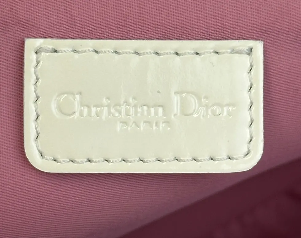 Miniatura: CHRISTIAN DIOR Diorissimo Trotter Saddle Shoulder Bag Pink White Canvas