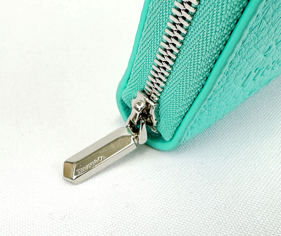 Thumbnail: TIFFANY & CO Return To Tiffany Taurillon Leather Large Zip Around Wallet Blue