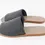 Miniatura: BRUNELLO CUCINELLI Monili Leather Slip On Sandals Slides 39 Steel Grey Beaded 9