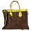 Miniatura: GUCCI Cellarius Calfskin Ramble Layered Large Tote Lime Nut Brown Bi-Color RARE