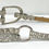Hình thu nhỏ: SANDY DUFTLER Snaffle Bit Crocodile Embossed Print Leather Belt 36 Gray NEW