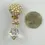 Miniatura: ST. JOHN Signed Rhinestones 24GP Crystal Drop Earrings 1980's Clip Vintage