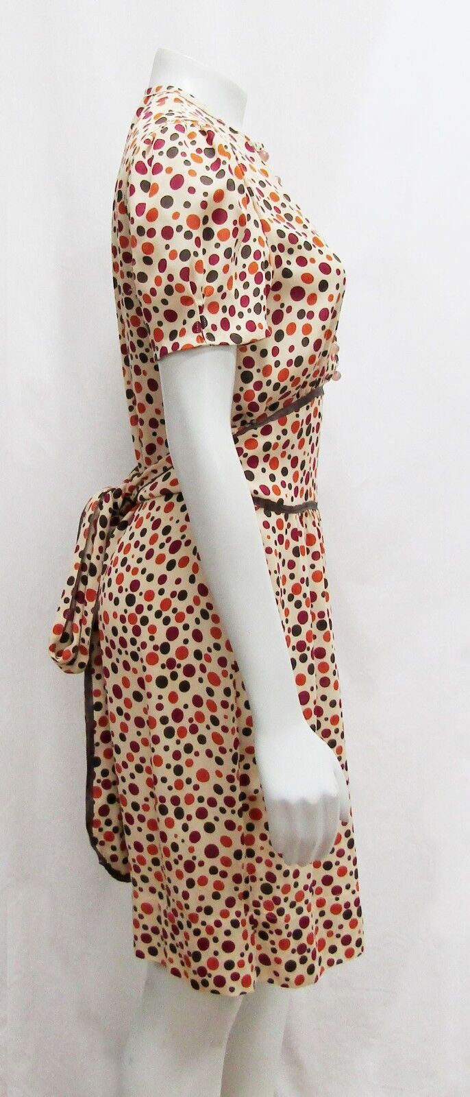 縮圖：STELLA MCCARTNEY Multicolor Polka Dot Silk Belted Dress 42 8