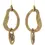 Thumbnail: Vintage YSL YVES SAINT LAURENT Textured Metal Drop Earrings Antique Gold B
