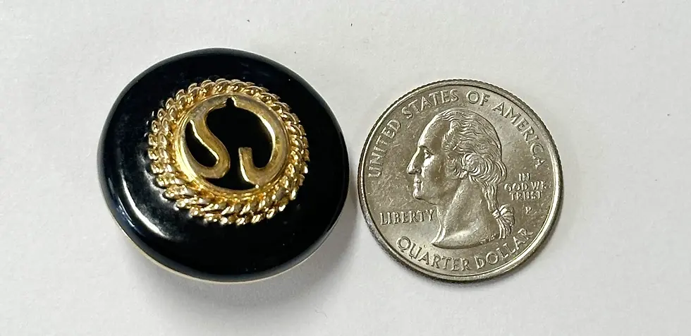 Hình thu nhỏ: NEW ST. JOHN Knits Vintage Clip On Earrings 22K Gold Plated Black Enamel Signed