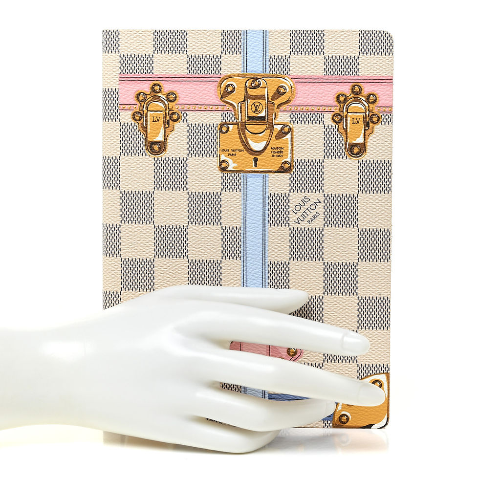 Miniatura: LOUIS VUITTON Damier Azur Summer Trunks Clemence Notebook Beige Multi GI0261