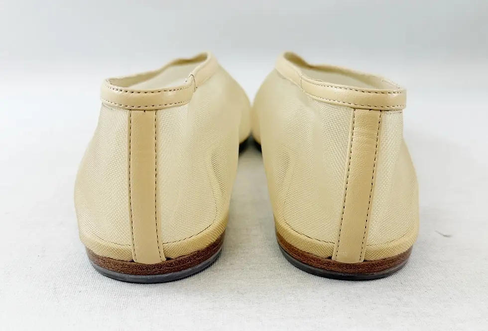 縮圖：LE MONDE BERYL Luna Mesh Slipper Flats 39.5 Sand Round Toe See Through 9.5