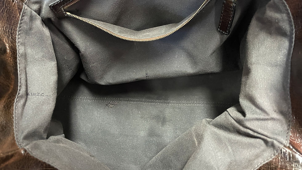Thumbnail: Vintage FENDI Du Jour Crisp Brown Nappa Leather Shoulder Bag Satchel