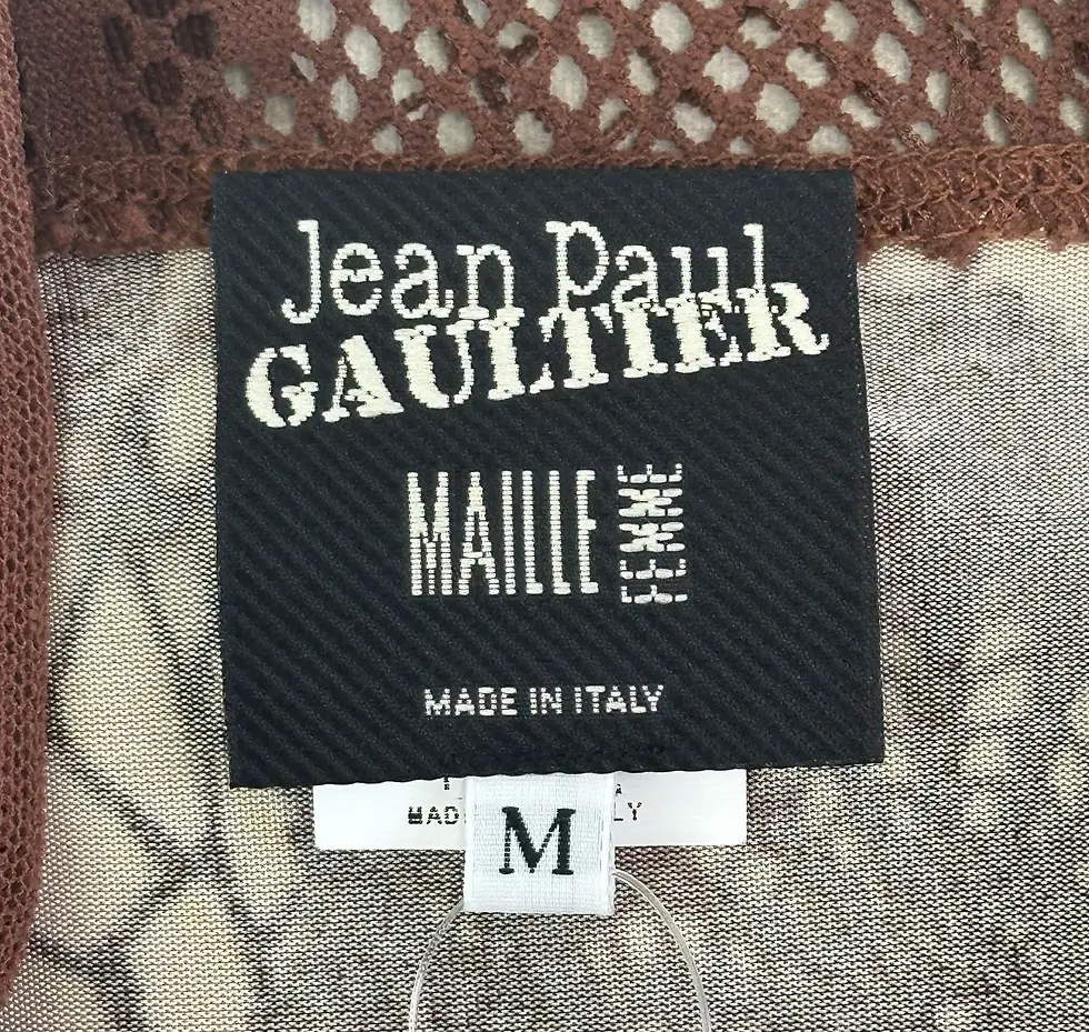 Miniatura: JEAN PAUL GAULTIER Maille Femme Jersey Maxi Skirt Medium Brown Mandala Floral