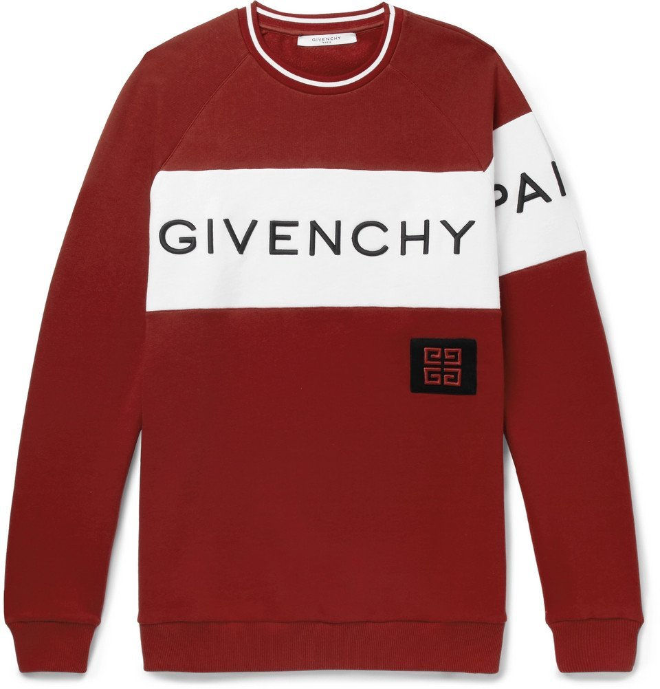 Miniatura: GIVENCHY Red White Logo Embroidered Sweatshirt Pullover Large Unisex