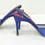 縮圖：CAROLINA HERRERA Slingback 80 Mesh Pumps 36 5.5 Blue Gold Pointed Logo Initials