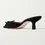 Miniatura: NEW PORTE & PAIRE Suede Open Toe Kitten Sandal Heels 38.5 Black Bow-detailed