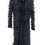 Miniatura: NEW OSCAR DE LA RENTA Couture Feathers Bead Dress 4 Black Embellished Runway