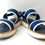 Thumbnail: TOD'S Sandals Blue White 2-Band Wide Leather Chunky 35 5 Bicolor Open Toe Straps