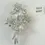 Miniatura: NEW ST. JOHN Silver Tone Brooch Swarovski Crystals Flower Stem Pearl Pin RARE
