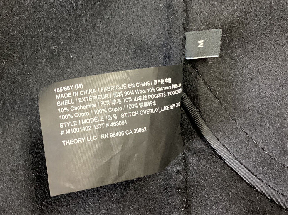 縮圖：THEORY Blanket Stitched Coat M Black Medium Notch Lapels Overlay Jacket