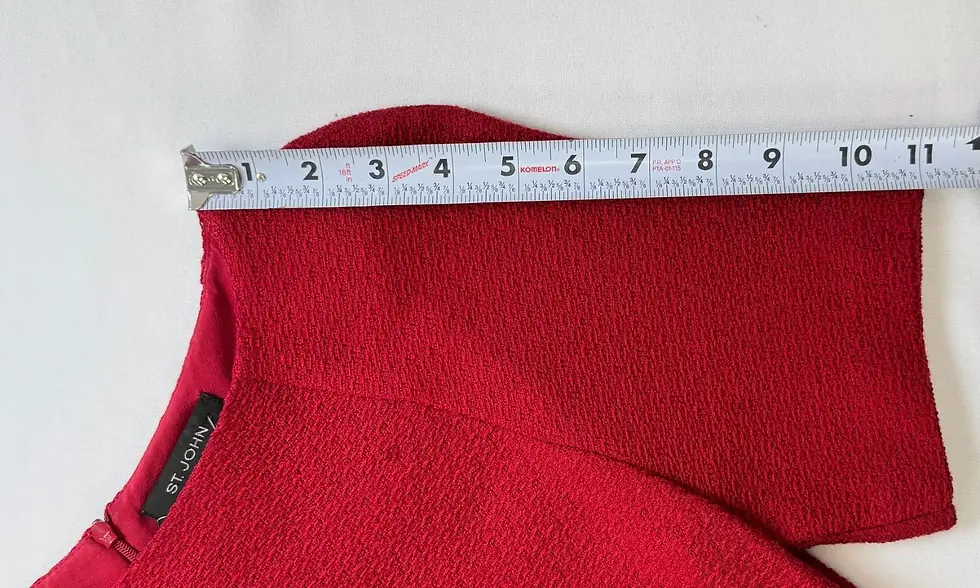 Thumbnail: ST. JOHN 4 S Refined Texture Float Stitch Sheath Dress Ruby Caviar $ 1195
