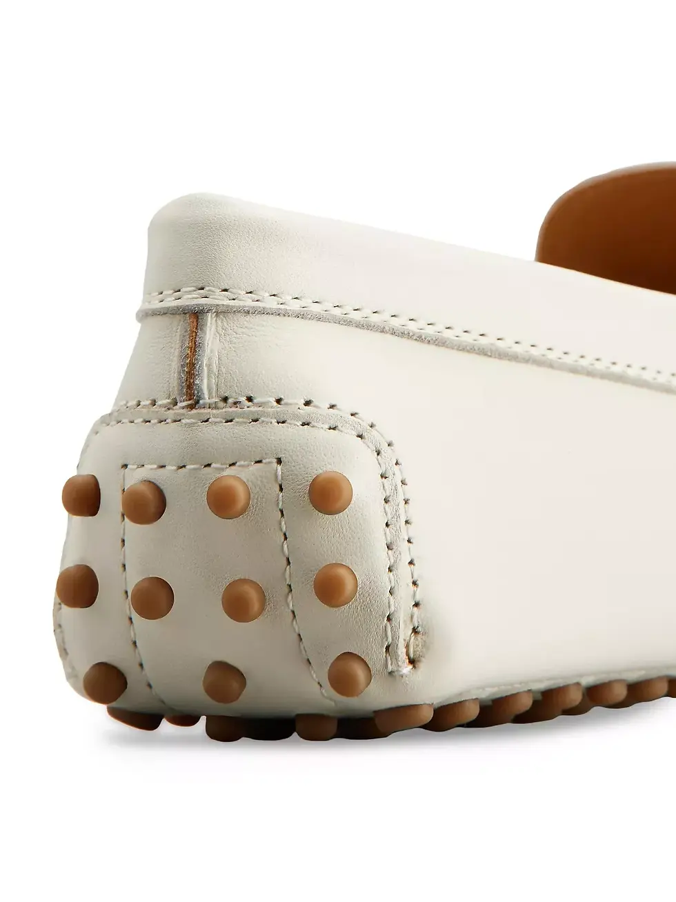 縮圖：TOD'S Gommini Catena Driving Loafers Shoes 38 8 Cream White Moccasin Slip On