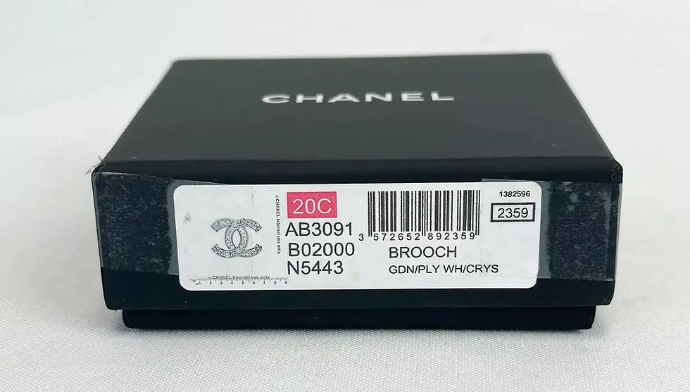 Miniatura: CHANEL Crystal Pearl Charms CC Logo Brooch Pin Gold Cambon Cruise 2020