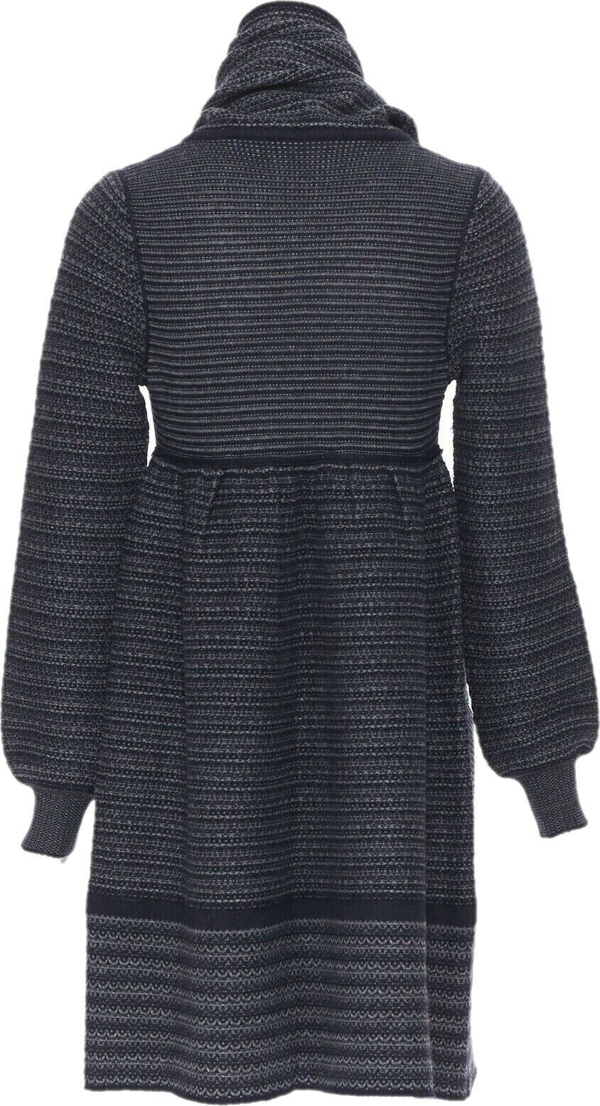 縮圖：STELLA McCARTNEY Knit Cardigan Jacket Buttons Fold Over Collar Medium Navy M