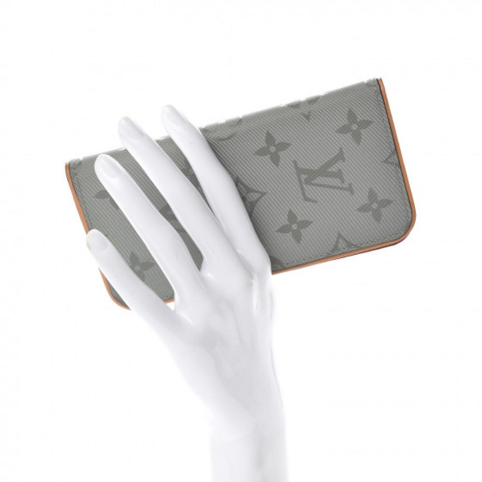 縮圖：LOUIS VUITTON Monogram Grey Titanium Canvas iPhone X Folio Case M63236 RARE