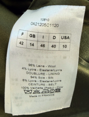 縮圖：CHRISTIAN DIOR John Galliano Hourglass Bar Jacket 10 Olive Green Khaki RARE