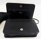 Thumbnail: CHANEL Calfskin Crystal Studded Chevron Boy Wallet On Chain WOC Black