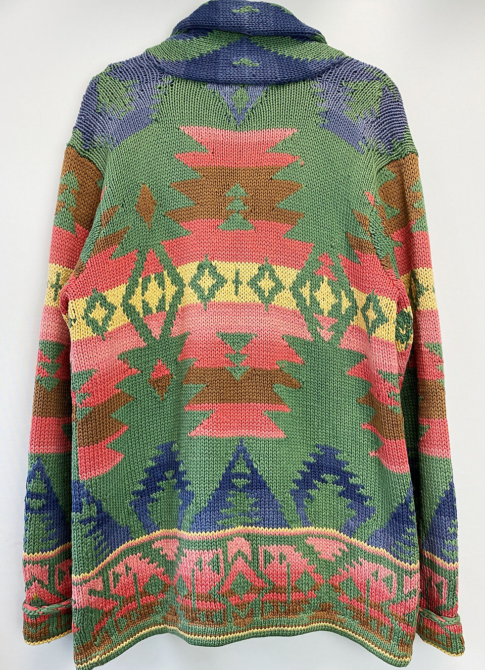 Hình thu nhỏ: RALPH LAUREN COUNTRY Southwest Knit Sweater Cardigan Small Unisex