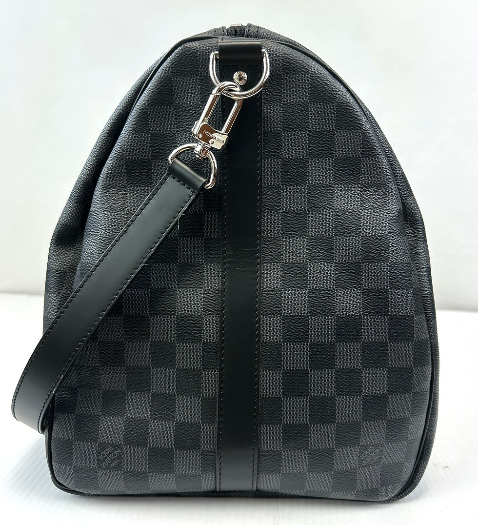 Miniatura: LOUIS VUITTON Damier Graphite Canvas Keepall Bandouliere 55 N41413 Travel Bag