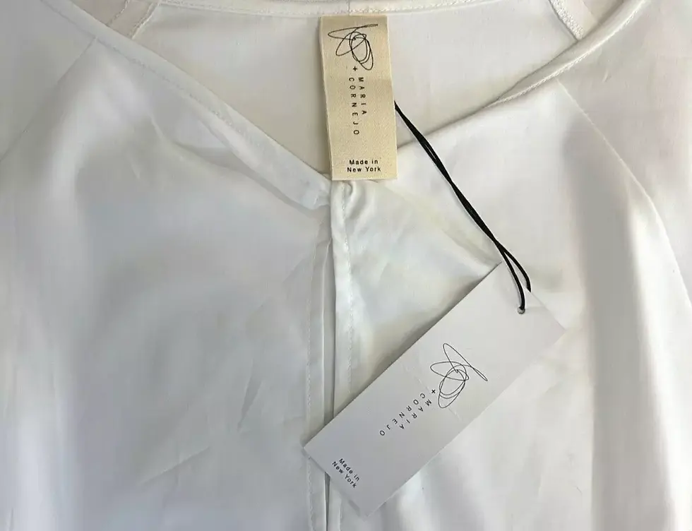 縮圖：ZERO + MARIA CORNEJO Luca Shift White Cotton Dress Broadcloth 10 Medium NEW