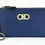 Hình thu nhỏ: SALVATORE FERRAGAMO Blue Gancini Leather Coin Pouch Small Blue Gold Hardware