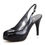 縮圖：STUARD WEITZMAN Shoes 10 Snake Embossed Peep Toe Sling back Heels Black