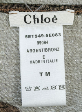 Miniatura: CHLOE Tank Top Medium Argent Bronze V-Neck Spaghetti Strap 2000s