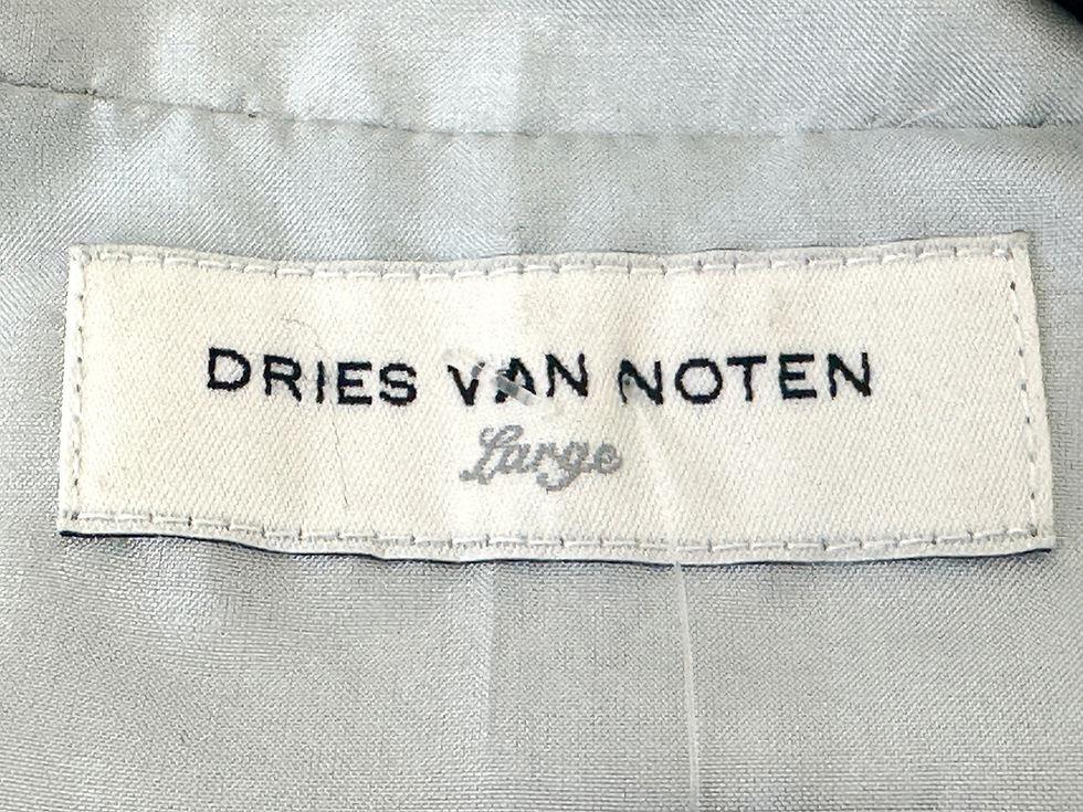 Miniatura: DRIES VAN NOTEN Iridescent Sequin Silk Open Front Cropped Jacket Large L Silver