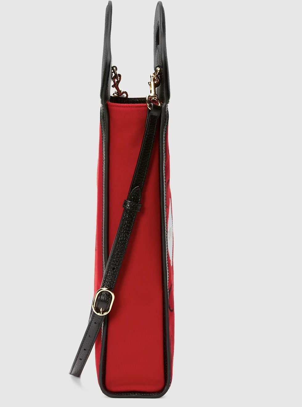 縮圖：Gucci Aria 100 years Medium Hibiscus Red Felt Leather Centennial Tote
