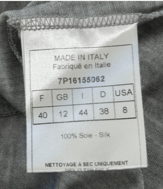 Miniatura: CHRISTIAN DIOR Boutique Paris Racerback Silk Tank Top 40 FR 8 US Gray RARE