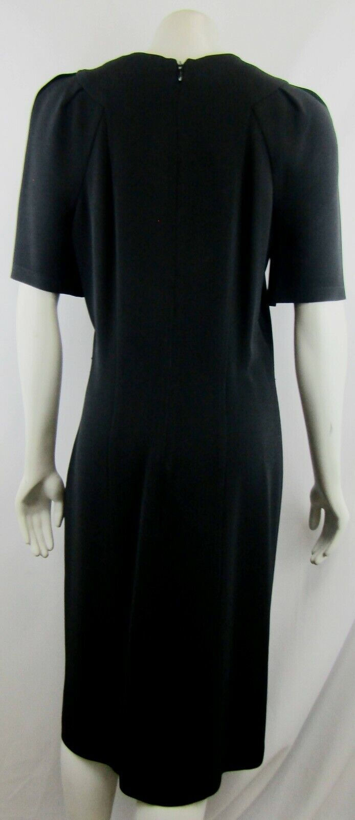 縮圖：GUCCI Black Short Sleeve Keyhole Button Classic Stretchy Sheath Dress 44 8