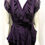 縮圖：ZAC POSEN Purple Marbled Silk Top Blouse Wrap Belt 2 Small Sleeveless Ruffle