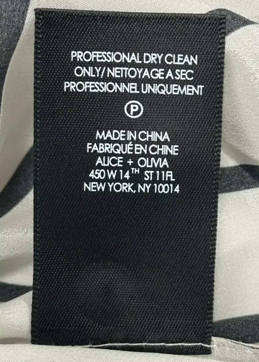 Thumbnail: ALICE + OLIVIA Willa Placket Palazzo Silk Blouse Large Black White Striped L