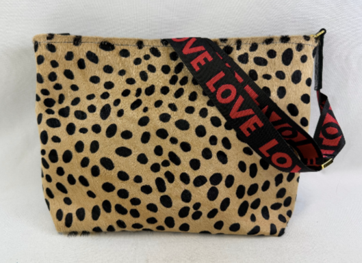 Hình thu nhỏ: SEAM REAP Blondie Hobo Cheetah Hair-on-Hide Crossbody Bag Medium Brown