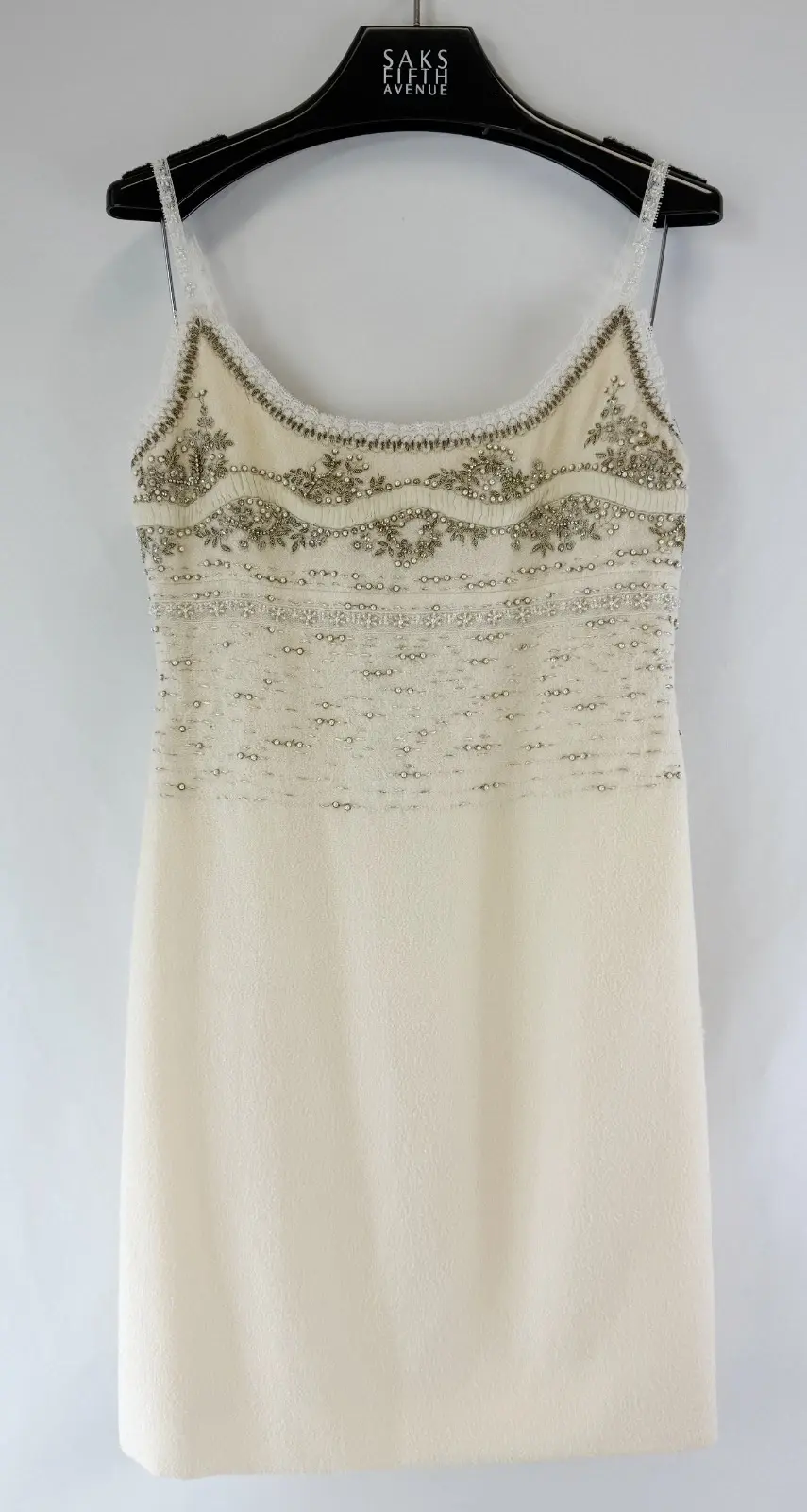 Hình thu nhỏ: OSCAR DE LA RENTA 2PCS Jacket Dress 8 4 Ivory Beaded S/S 2005