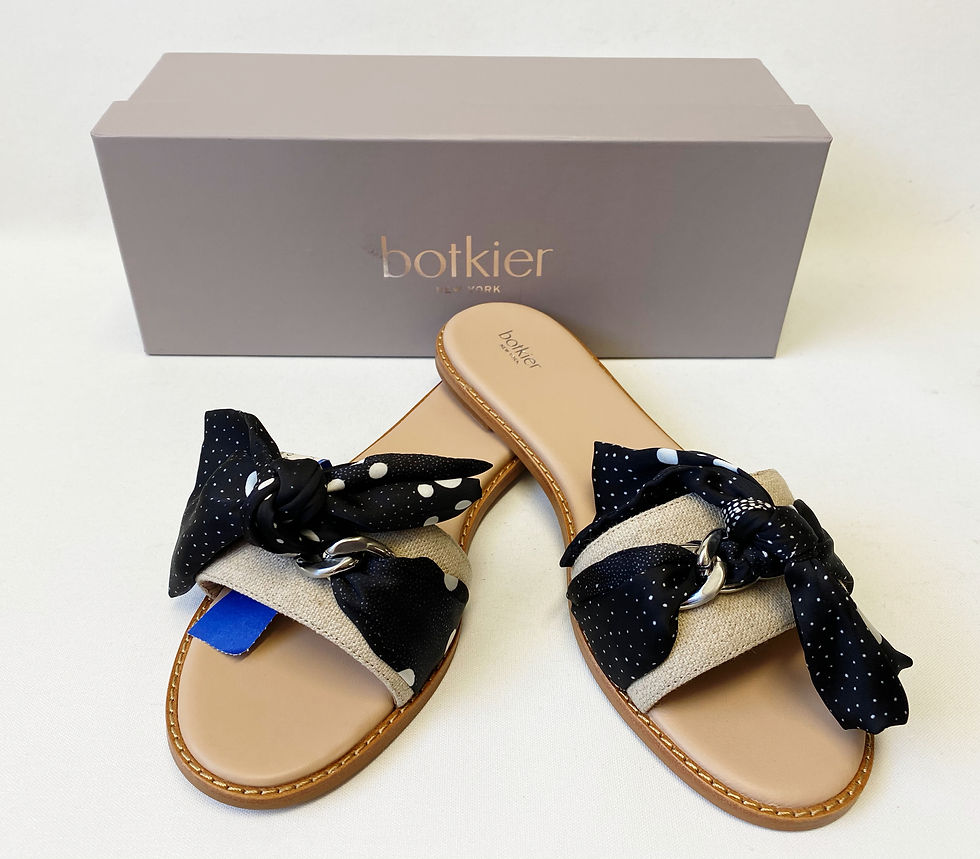 Miniatura: BOTKIER Zahara Dot Print Scarf Bow Slides 8