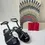 Thumbnail: VALENTINO Garavani Rockstuds Leather Strappy Sandals 38.5 Black Turquoise 8.5