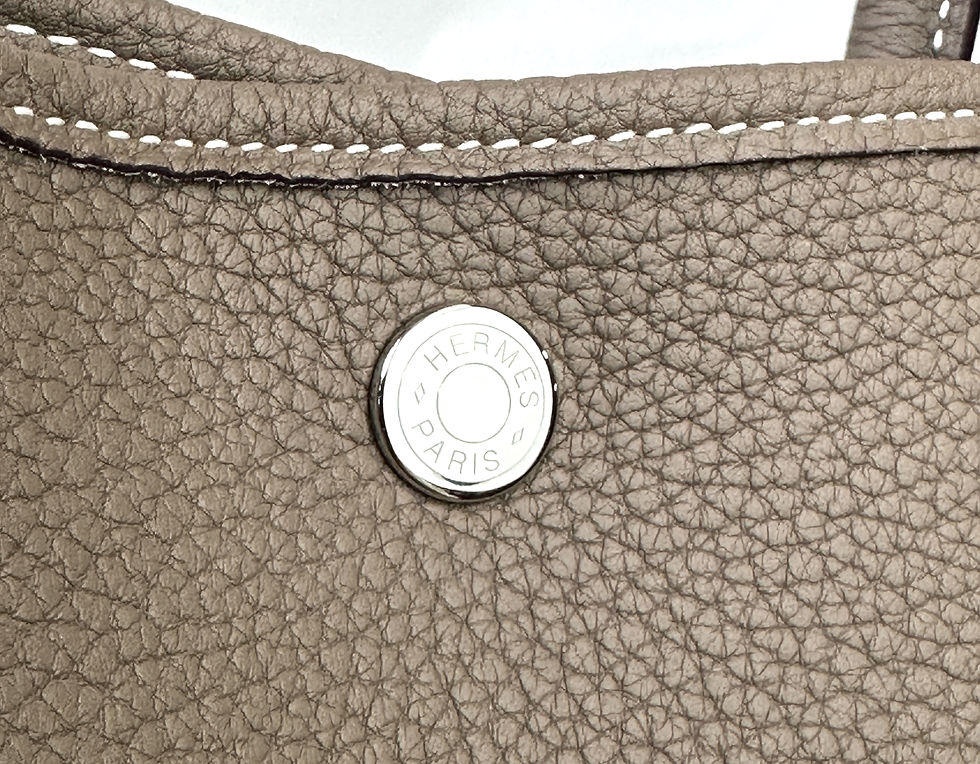 Thumbnail: HERMES Grey Clemence Leather Silver Hardware Garden Party 36 GM Tote Bag 2017