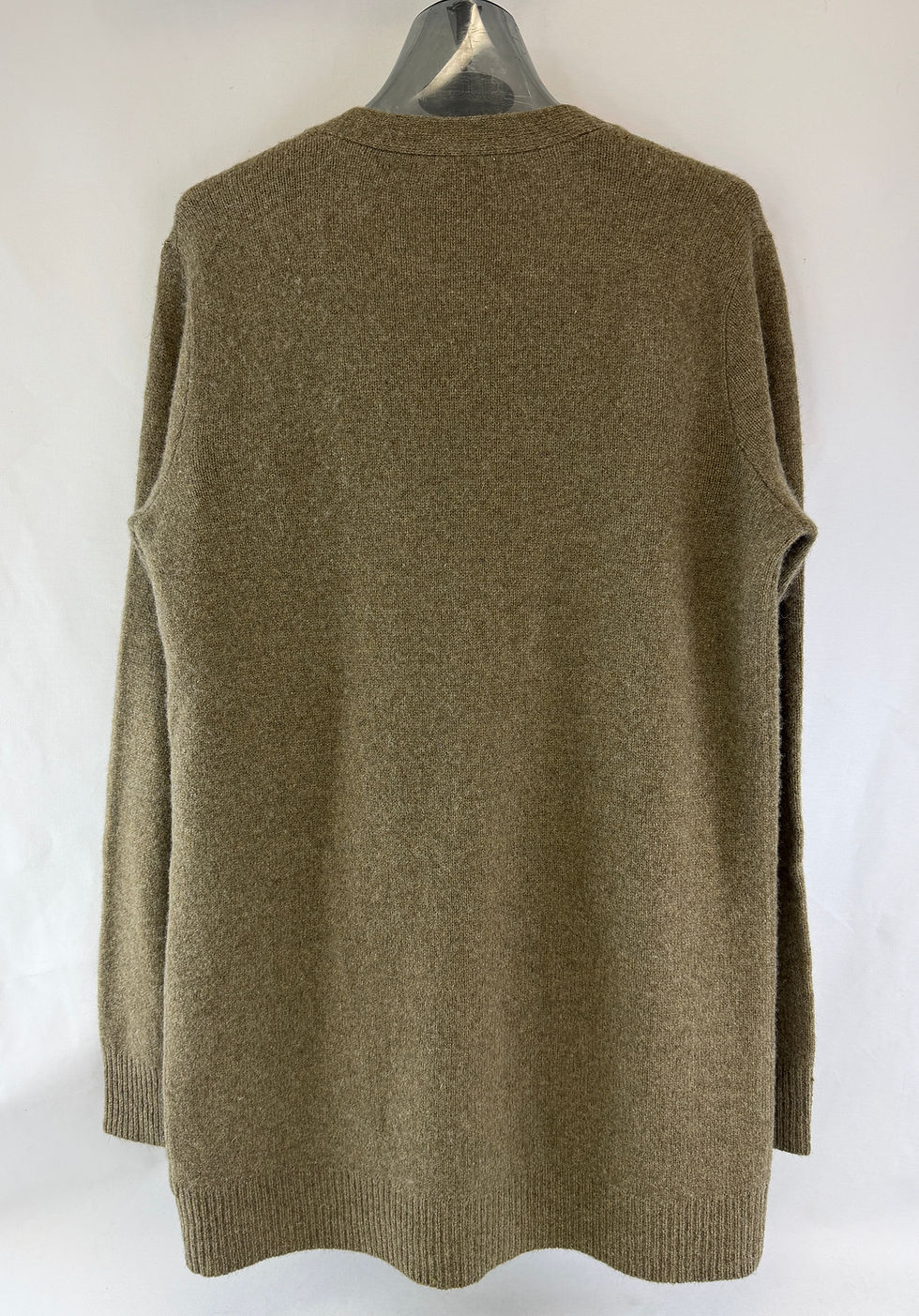 Thumbnail: RALPH LAUREN Wool Angora Knit Cardigan Medium Olive Green Beaded Motif